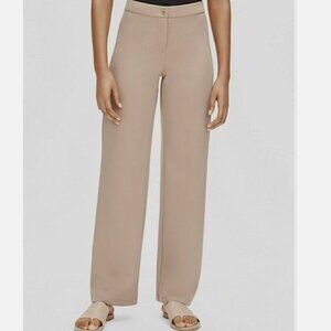 NWT Eileen Fisher Flex Tencel Ponte Straight Pant Bramble Tan $198 SMALL